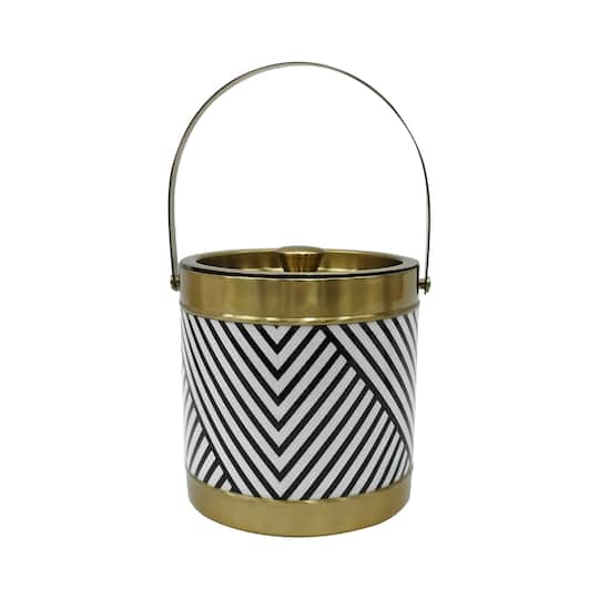 Jonathan Adler x Michaels 7.5" Black & White Ice Bucket